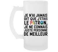 Capzy Je N’ai Jamais Dit Que J’étais Le Patron Je Ne Un Verre Bière Agresser Tasse Boccale Di Birra Beer Mug