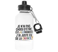 Capzy Je N’ai Pas Choisi D’être Est-Allemand(E) Un Verre Bière Agresser Tasse Bianca Bottiglia D'acqua Alluminio Per Esterni Pollutant Free White Water Bottle Aluminium For Outdoors