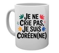 Capzy Je Ne Crie Pas Je Suis Coréen(Ne) Un Verre Bière Agresser Tasse Tazza Della Tazza Mug Cup