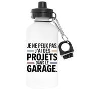 Capzy Je Ne Peux Pas J’ai Des Projets Dans Le Garage Un Verre Bière Agresser Tasse Bianca Bottiglia D'acqua Alluminio Per Esterni Pollutant Free White Water Bottle Aluminium For Outdoors