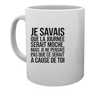 Capzy Je Savais Que La Journée Serait Moche Mais Je Ne Pensais Un Verre Bière Agresser Tasse Tazza Della Tazza Mug Cup