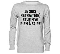 Capzy Je Suis Retraité(E) Et Je N’ai Rien À Faire Grigio Felpa Maglione Unisex Uomo Donna Grey Unisex Jumper