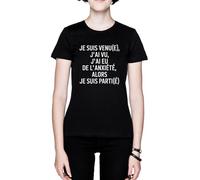 Capzy Je Suis Venu(E) J’ai VU J’ai EU De L’anxiété Nero Donna Maglietta Black Women's T-Shirt Tee