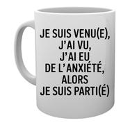 Capzy Je Suis Venu(E) J’ai Vu J’ai Eu De L’anxiété Un Verre Bière Agresser Tasse Tazza Della Tazza Mug Cup