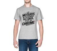 Capzy Les Motards Ne Deviennent PAS Gris C’EST Du Chrome Grey Men's T-Shirt Tee