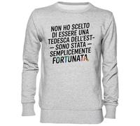 Capzy Non Ho Scelto di Essere Una Tedesca Dell'est Grigio Felpa Maglione Unisex Uomo Donna Grey Unisex Jumper