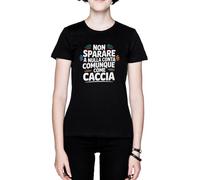 Capzy Non Sparare A Nulla Conta Comunque Nero Donna Maglietta Black Women's T-Shirt Tee