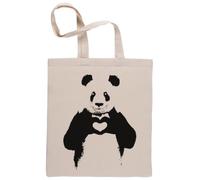 Capzy Panda D'Amore Borsa Shopping Beige Shopping Bag Beige