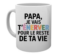 Capzy Papa Je Vais T’énerver Pour Le Reste De Ta Vie Un Verre Bière Agresser Tasse Tazza Della Tazza Mug Cup