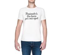 Capzy Pensionatoa Ora Lavoro per I Miei Nipoti Bianca Uomo Maglietta White Men's T-Shirt Tee