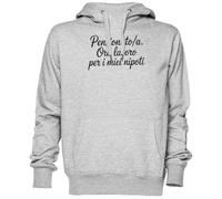 Capzy Pensionatoa Ora Lavoro per I Miei Nipoti Grigio Felpa con Cappuccio Maglione Unisex Uomo Donna Grey Unisex Hoodie