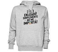 Capzy ¡Sí Lo Entendí Simplemente No Me Importa Grigio Felpa con Cappuccio Maglione Unisex Uomo Donna Grey Unisex Hoodie