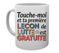Capzy Touche-Moi Et Ta Première Leçon De Lutte Un Verre Bière Agresser Tasse Tazza Della Tazza Mug Cup