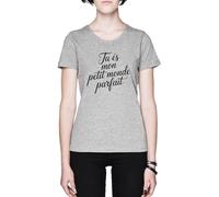 Capzy Tu Es Mon Petit Monde Parfait Grey Women's T-Shirt Tee
