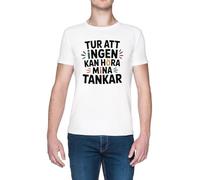 Capzy Tur Att Ingen Kan Höra Mina Tankar Bianca Uomo Maglietta White Men's T-Shirt Tee