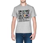 Capzy Un Uomo Fa ciò Che Un Uomo Deve Fare Grey Men's T-Shirt Tee