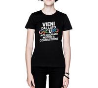 Capzy Vieni dal Lato Oscuro - Noi Guidiamo Motori Nero Donna Maglietta Black Women's T-Shirt Tee