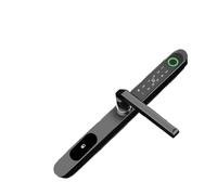 CAQBFRNL Serratura Intelligente Sottile da 4 cm, Biometrica, Nero, Impermeabile, IC Card, Chiave, App, Tuya, Porte Interne ed Esterne