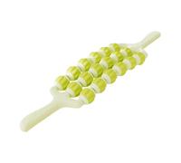 CAQYPVH Bastone Massaggiante Massaggio Corpo Schiena Gambe Rullo Profondo Ergonomico Automassaggiante Silicone Morbido Adatto a Bambini Attività Motoria Studi, Verde 3 File