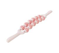 CAQYPVH Bastone Massaggiante Massaggio Corpo Schiena Gambe Rullo Profondo Ergonomico Automassaggiante Silicone Morbido Adatto a Bambini Attività Motoria Studi, Rosa 2 Fila