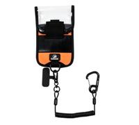 CAQYPVH Cellulare con Clip in Acciaio Pratico Borsa Cellulare da Collo Elastico Custodia con Moschettone per Soccorritori, Escursionismo, Arancione