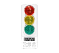 CAQYPVH Semaforo Temporale Forma di Semaforo Visivo Timer con Display LED Retroilluminato Regolabile per Studenti, Insegnanti, Attività Quotidiane, Scrivania