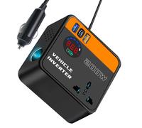 Car Adapter Plug Converter, Intelligent Inverter, Digital Display Charger, Portable Cell Phone Notebook Charger, Road Trip Power Converter for Minivan, Truck