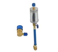 Car Air Conditioning A/C AC Refrigerant Oil and Dye Injector Tool 1/4" SAE 2OZ