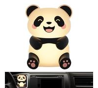 Car Air Outlet Decoration, Silicone Car Panda Figurine, Vent Clips with LED Light, Cute Dashboard Ornament, Fresh Airflow Friendly Design for Sedan, RV, Pickup Truck, Automotive Interior Styling