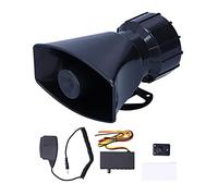 Car Alarm Horn, 12V 100W 125DB Altoparlante di avvertimento auto Horn Megafono 5-Sound Allarme di emergenza Allarme antincendio Sirena di ricambio per auto moto