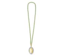 Car Amulet Pendant 5 Pack | Exquisite Set for Car Decor (Emerald green big beads + small gold beads)