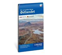 Car and tourist map East Norway 1:350,000