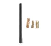 Car Antenna, Aluminum Alloy Universal AM FM Mast Superior Signal Reception Sturdy Antirust Durable Easy Installation Fit for Chevy 1500 2007 2019 Black 4.7in