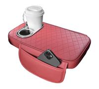 Car Armrest Cushion, Car Armrest with Cup Holder, Center Console Arm Rest, PU Leather Armrest Pillow, Armrest Cushion with Side Storage Bag, Car Armrest for Trucks, SUV Armrest Cushion, Center Console