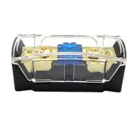 Car Audio Fuse Box, Fused Distribution Block, 7 x 3 x 3 cm, Vehicle Stereo AMP Modification Accessory for Truck, Sedan, Trailer, Minivan, Secure Power Supply Connection, Reliable