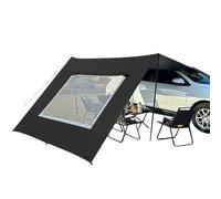 Car Awning, Sun Canopy, Foldable Uv-Resistant Fabric, Mesh Screen Shade, Vehicle Roof Tent, Ideal for Overlanding, Beach, Camping, Picnics, Fishing, Outdoor Parking, 480x280cm