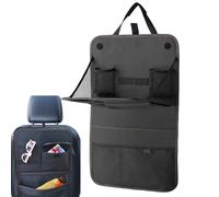 Car Back Seat Organizer, Multi-Pocket Storage with Foldable Table Tray, Hangable Travel Accessory on Backseat Organization, Road Trip for Kids Adults Suv Truck Vehicle Interior Use