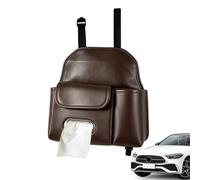 Car Back Seat Organizer, PU Leather Multi Pocket Bag, Universal Holder | PU Leather Material Multi-Functional Storage Pockets Universal Fit For All Car Brands Easy Seatback Installation Keep
