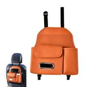 Car Back Seat Organizer, PU Leather Multi Pocket Bag, Universal Holder | PU Leather Material Multi-Functional Storage Pockets Universal Fit For All Car Brands Easy Seatback Installation Keep