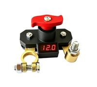 Car Battery Disconnect Switch, Rotary Power Disconnect With Real-Time Voltage Display, 12V/24V Universal High-Current Main Switch, Thickened Positive And Negative Terminals, Leakage Protection