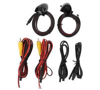 Car Blind Spot Camera HD, Side View Camera Coppia Sinistra Destra, 80 Gradi Angolo, IP67 Impermeabile - Visione Notturna, Facile Installazione Adesiva, Sicurezza alla Guida (Nera)