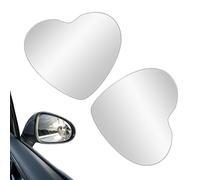 Car Blind Spot Mirror, Heart Shaped Convex, 2 pezzi, Stick On Rearview Accessories, Enhanced Safety Feature, Common Fit, Ideal for Trucks, Parcheggio Aid 4.57 Inch
