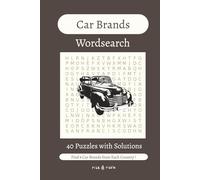 Car Brands Wordsearch Book: Easy to Read Print | 40 Puzzles with Solutions | Gift for Learning, Leisure, or Holiday