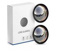 Car Camera Lens Protector, Backup Camera Cover Rain Shield, 9H Scratch Resistant Tempered Glass, Ultra Clear & Anti-Glare, Weatherproof Adhesive Installation for Front/Rear Lens (2Pack)