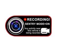 Car Camera Recording Sticker - Anti-Theft Camera Warning Decals PVC Sticker, Camera Warning Security Decal | Car Safety Instructions, Eye-Catching Decals for Motorcycle, Minivan, SUV, Trucks, RV