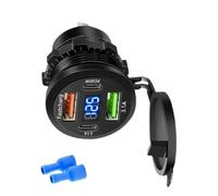 Car Charger - 120W 4 Port Fast Charger | Digital Display Adapter | High Power USB Charging Hub, Caravan Tablet Charger for Travelers Families Tech Users Women Men Long Drives Daily