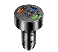 Car Charger Adapter - Five port charging, USB C Car Charger Adapter, Lighter USB Chaarger Fast Chargee | 100W 3USB+2PD Carr Chargerr, Type C Pd Super Fast Charging Mobile Phone Socket Adapterr in