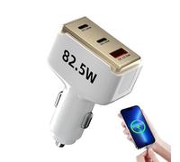 Car Charger Adapter - Multi-Ports Super Fast USB Type C Car Charger, Car Phone Charger Adapter, 82.5w 3 porte Car Charger, Type C PD Super Fast Charging Mobile Phone Socket Adapter in Car for Family
