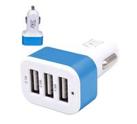 Car Charger, Cell Phone Adapter, Usb Charging Hub, 3-Port Design for Multi-Device Charging, Compact and Heat-Resistant Build, Auto Travel Use, 0.98x1.77x2.56 Inches, Black, 1 Piece