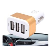 Car Charger Cellphone, 3 Port Usb Adapter, 0.98x1.77x2.56 Inches Fast Charging Support and Compact Sturdy Design, Multi Device Charger Capability for Cars Trucks Automotive Use